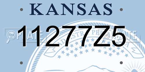 11277Z5 Kansas License Plate