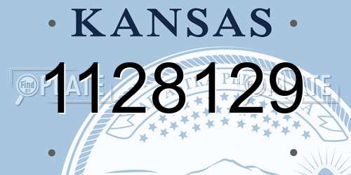 1128129 Kansas License Plate
