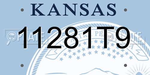 11281T9 Kansas License Plate