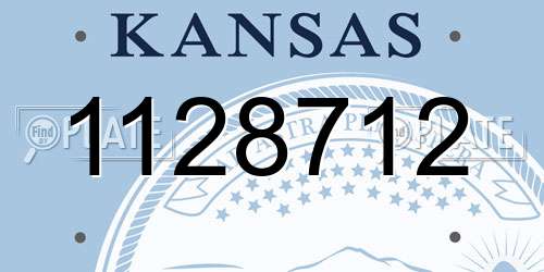 1128712 Kansas License Plate