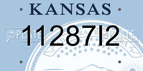 11287I2 Kansas License Plate