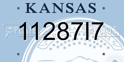 11287I7 Kansas License Plate