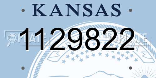 1129822 Kansas License Plate