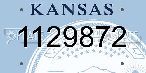 1129872 Kansas License Plate