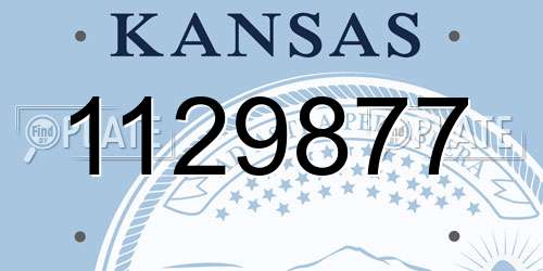 1129877 Kansas License Plate