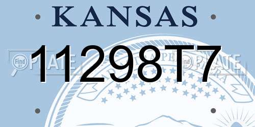 11298T7 Kansas License Plate