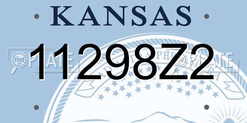 11298Z2 Kansas License Plate