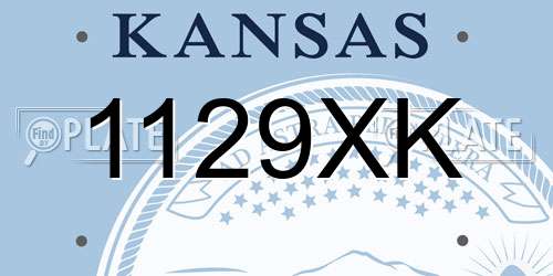 1129XK Kansas License Plate