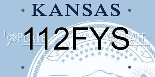 112FYS Kansas License Plate