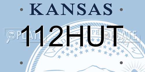 112HUT Kansas License Plate