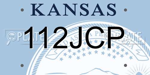 112JCP Kansas License Plate