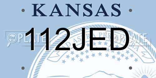 112JED Kansas License Plate