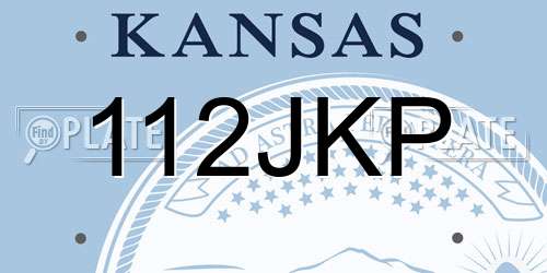 112JKP Kansas License Plate