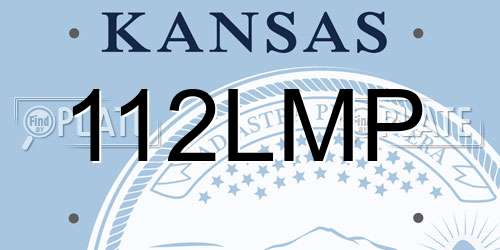 112LMP Kansas License Plate