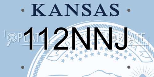 112NNJ Kansas License Plate