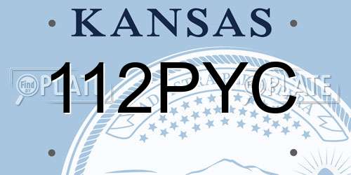 112PYC Kansas License Plate