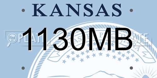 1130MB Kansas License Plate