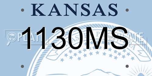 1130MS Kansas License Plate
