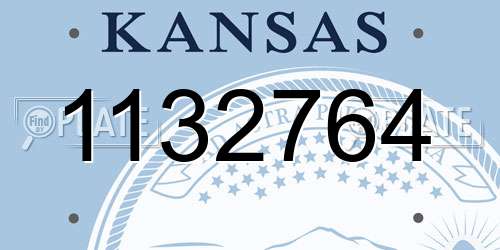 1132764 Kansas License Plate