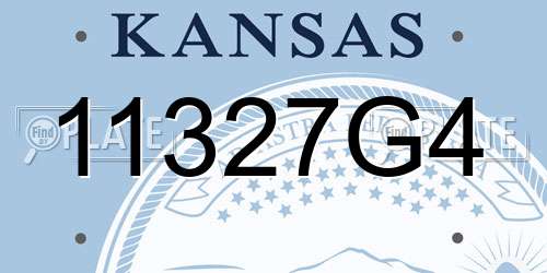 11327G4 Kansas License Plate