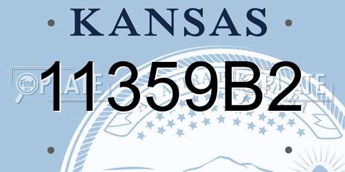 11359B2 Kansas License Plate
