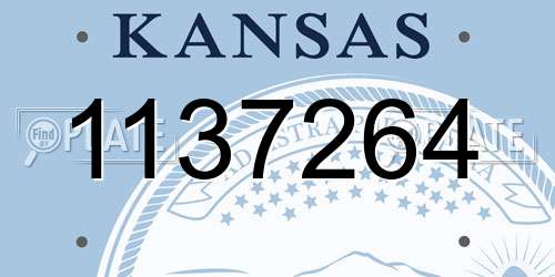 1137264 Kansas License Plate