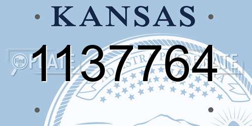 1137764 Kansas License Plate