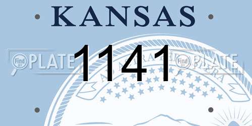 1141 Kansas License Plate