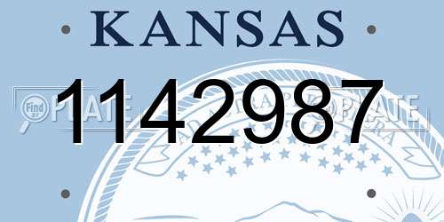 1142987 Kansas License Plate