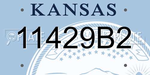11429B2 Kansas License Plate