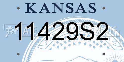 11429S2 Kansas License Plate