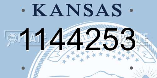 1144253 Kansas License Plate