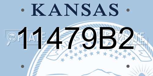 11479B2 Kansas License Plate