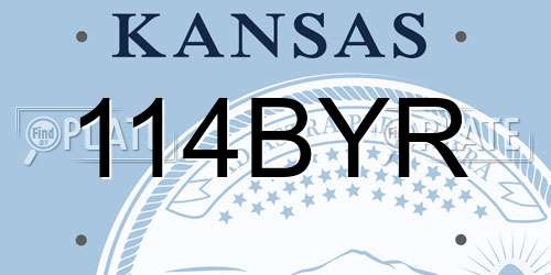 114BYR Kansas License Plate