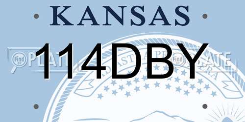 114DBY Kansas License Plate
