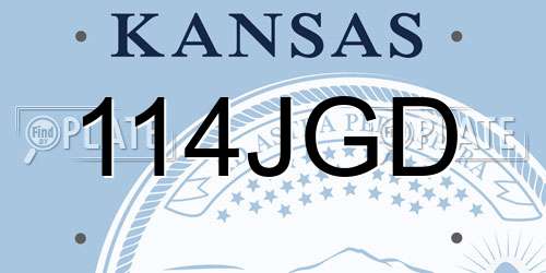 114JGD Kansas License Plate