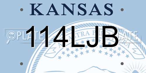 114LJB Kansas License Plate