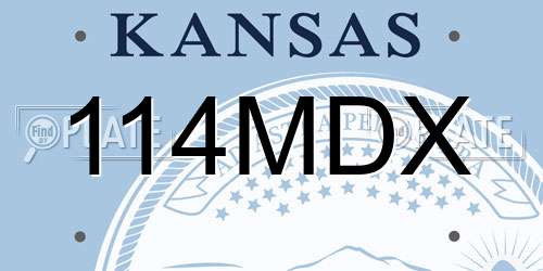 114MDX Kansas License Plate
