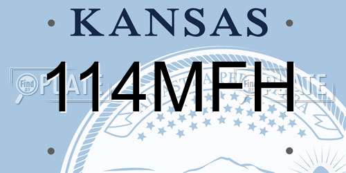 114MFH Kansas License Plate