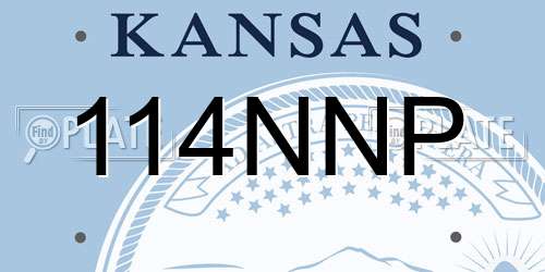 114NNP Kansas License Plate
