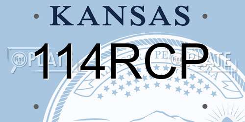 114RCP Kansas License Plate