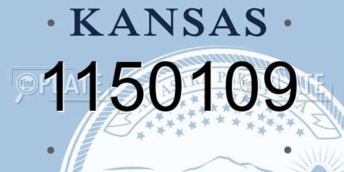 1150109 Kansas License Plate