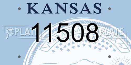 11508 Kansas License Plate