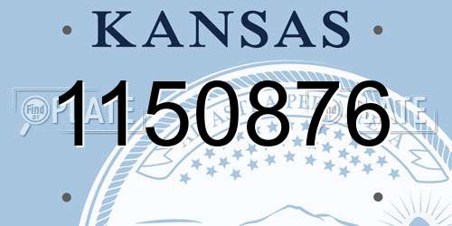 1150876 Kansas License Plate