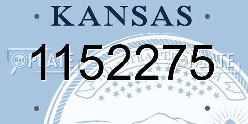 1152275 Kansas License Plate