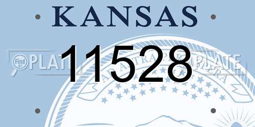 11528 Kansas License Plate