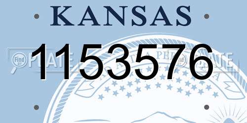 1153576 Kansas License Plate
