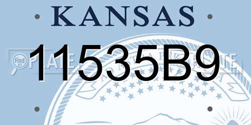 11535B9 Kansas License Plate