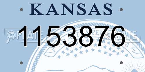 1153876 Kansas License Plate