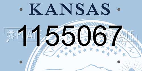 1155067 Kansas License Plate